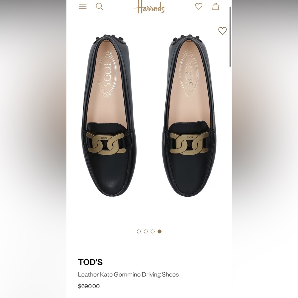 LIKE NEW TOD’S Leather Kate Gommino Driving Shoe Loafers